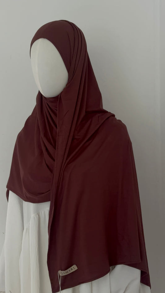 Rostbraun Bamboo Hijab