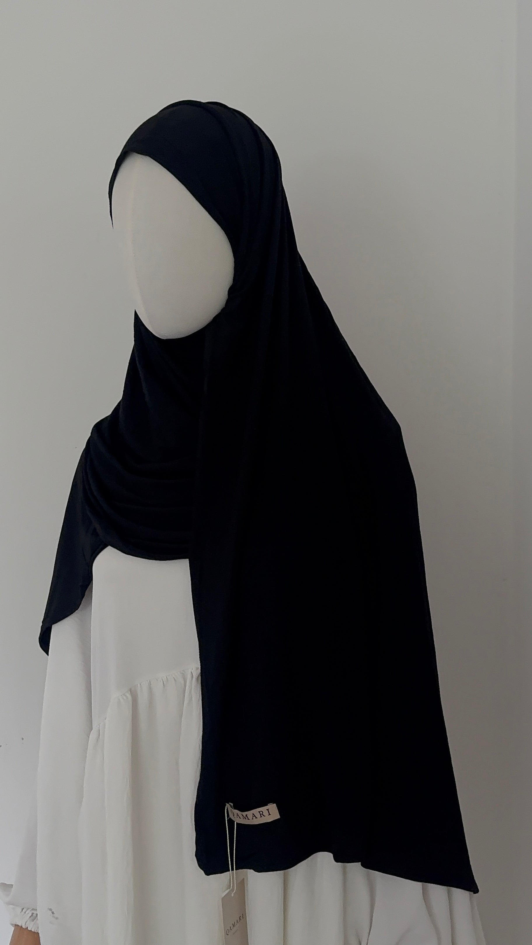 Schwarz Bamboo Hijab