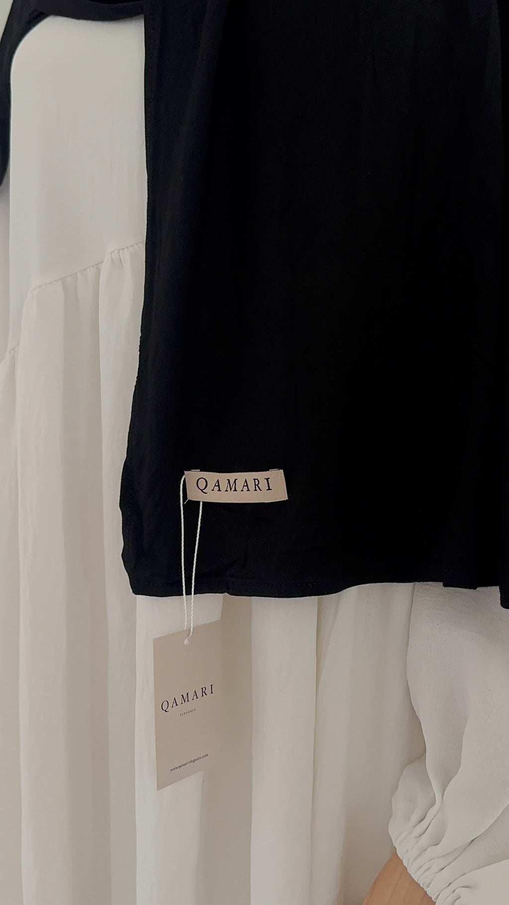 Schwarz Bamboo Hijab