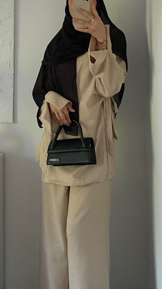 Zweiteiler beige