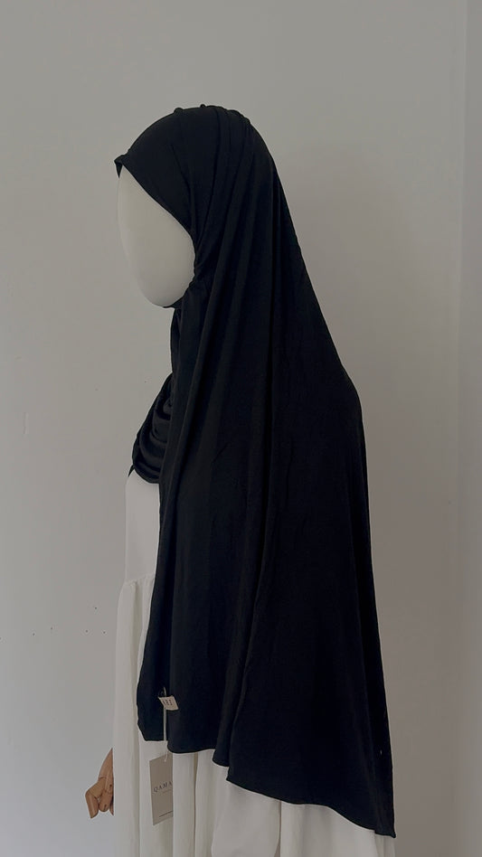 Schwarz Bamboo Hijab
